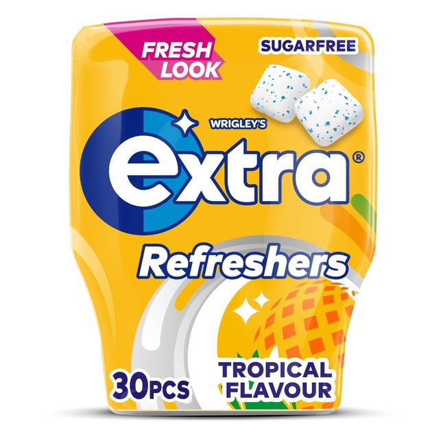 Wrigley’s Extra Extra Refreshers Tropical Sugar Free Chewing Gum Bottle 30pcs, 67g