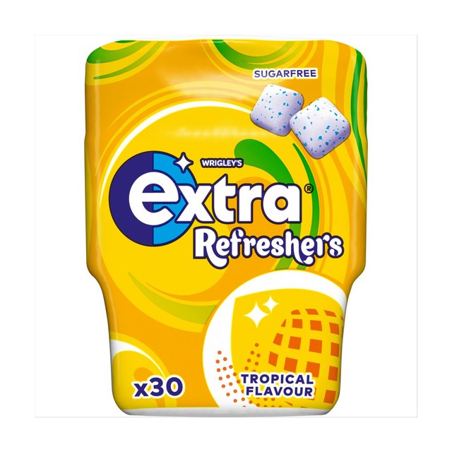 Wrigley’s Extra Extra Refreshers Tropical Sugar Free Chewing Gum Bottle 30pcs, 67g