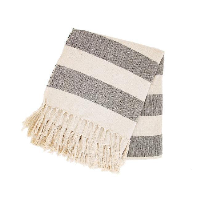 Sass & Belle Scandi Boho Stripe Blanket Throw, 178x130cm