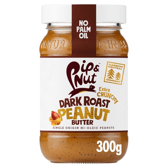 Pip & Nut Ultimate Dark Roast Crunchy Peanut Butter, 300g
