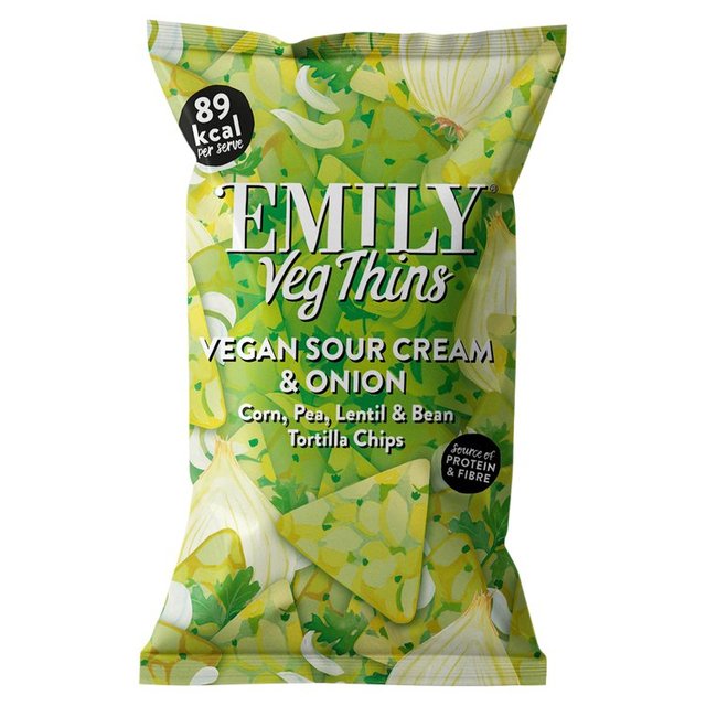 Emily Veg Thins Sour Cream & Onion Sharing Bag, 80g