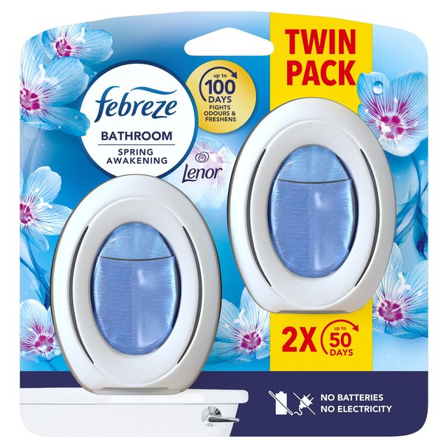 Febreze Bathroom Air Freshener Lenor Spring Awakening, 2 Per Pack