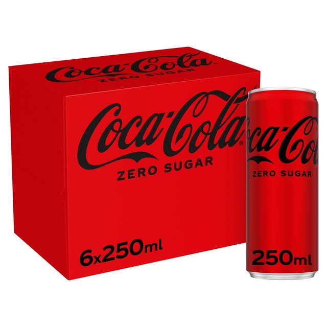 Coca-Cola Zero Sugar, 6 x 250ml