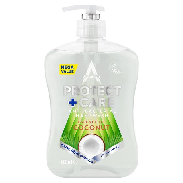 Astonish Protect & Care Anti Bacterial Handwash Coconut, 600ml