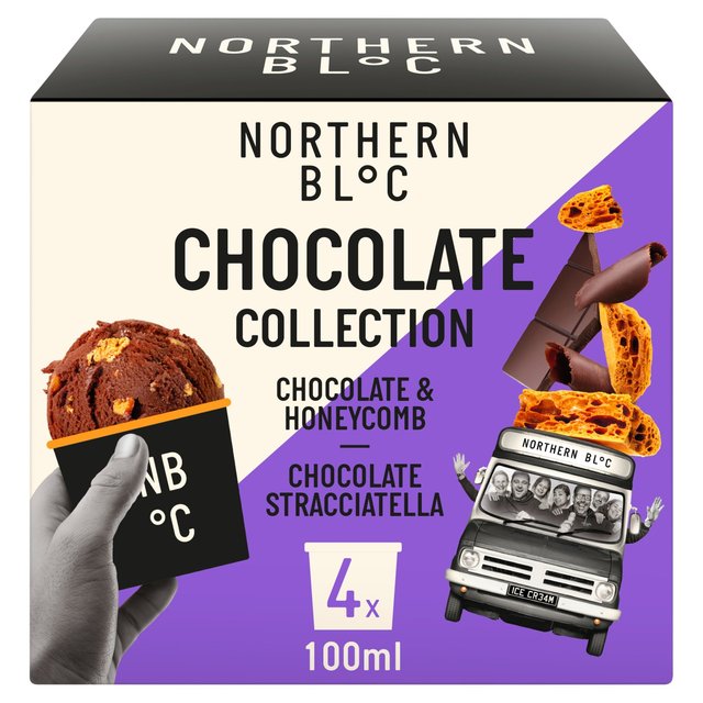 Northern Bloc Vegan Chocolate Collection Mini Tubs, 4 x 100ml