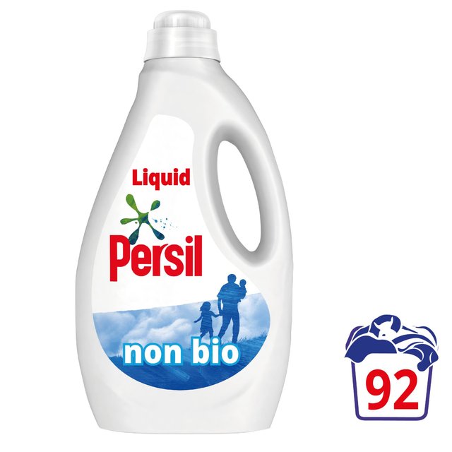 Persil Non Bio Laundry Washing Liquid Detergent 92 Wash, 2.484L