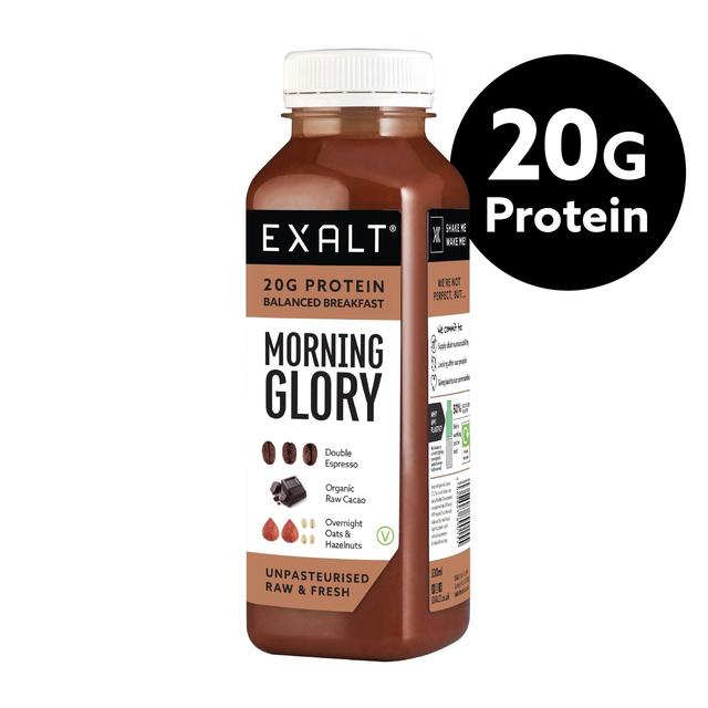 Exalt Morning Glory Coffee & Cacao Breakfast Protein Smoothie, 330ml