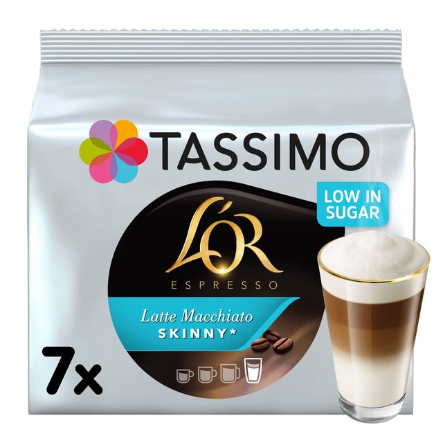 Tassimo L’OR Skinny Latte Macchiato Coffee Pods, 7 Per Pack