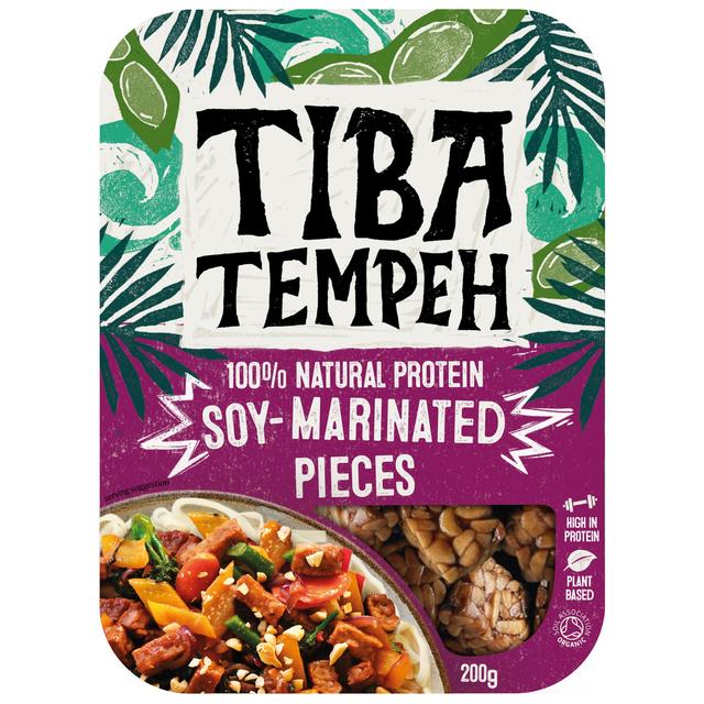 Tiba Tempeh Organic Soy Marinated Pieces, 200g