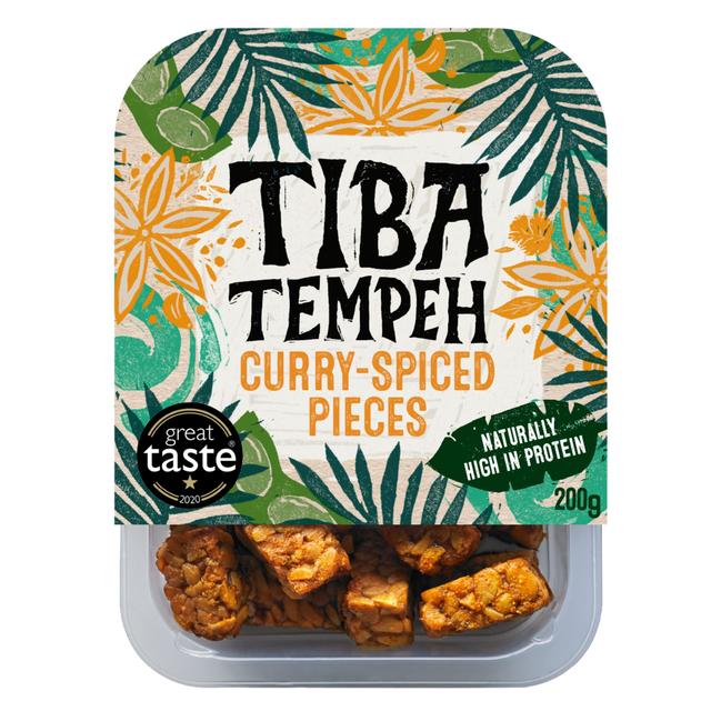 Tiba Tempeh Organic Curry-Spiced Pieces, 200g