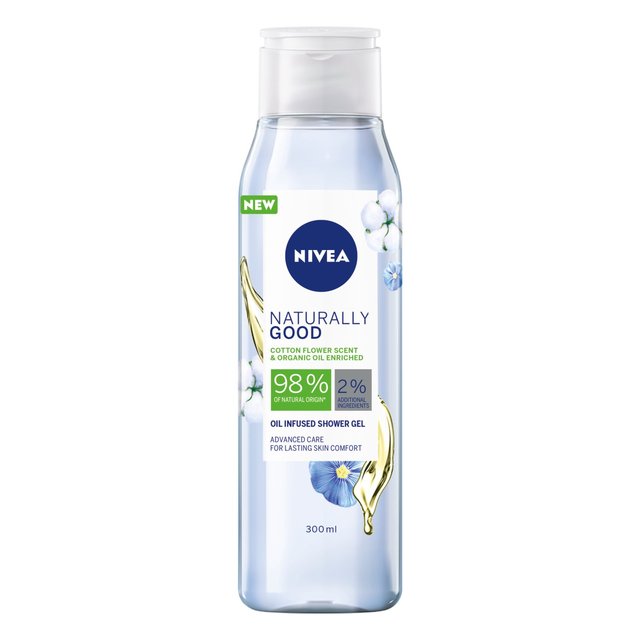 Nivea Naturally Good Cotton Flower & Organic Oil Infused Shower Gel, 300ml