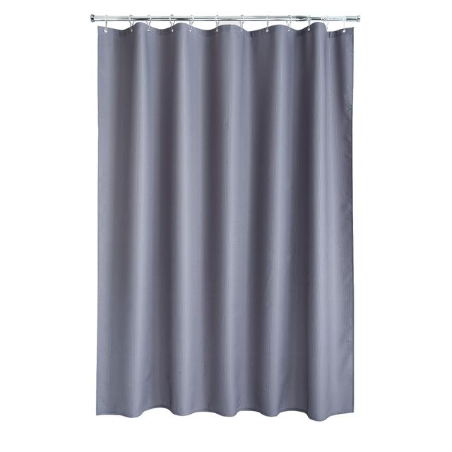 Aqualona Waffle Grey Shower Curtain, 180x180cm