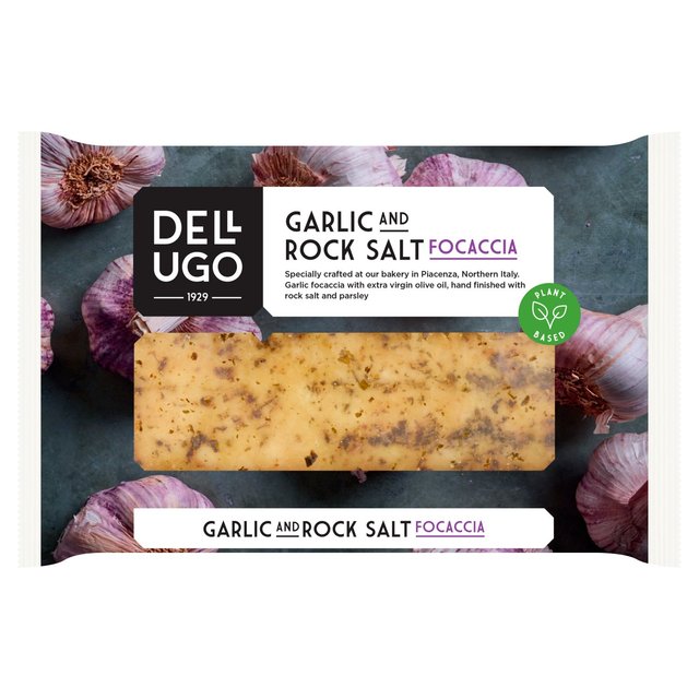 Dell’Ugo Roasted Garlic & Sea Salt Focaccia, 210g