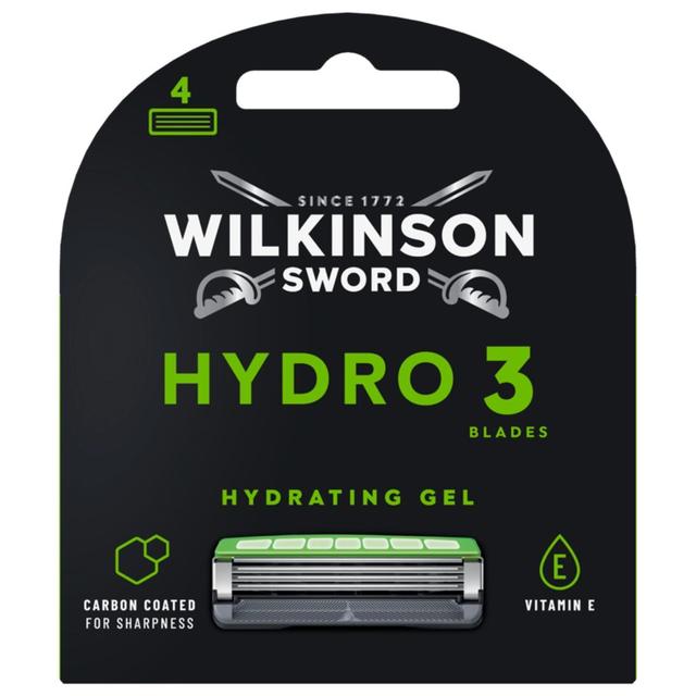 Wilkinson Sword Hydro 3 Skin Protection Men’s Razor Blades, 4 Per Pack