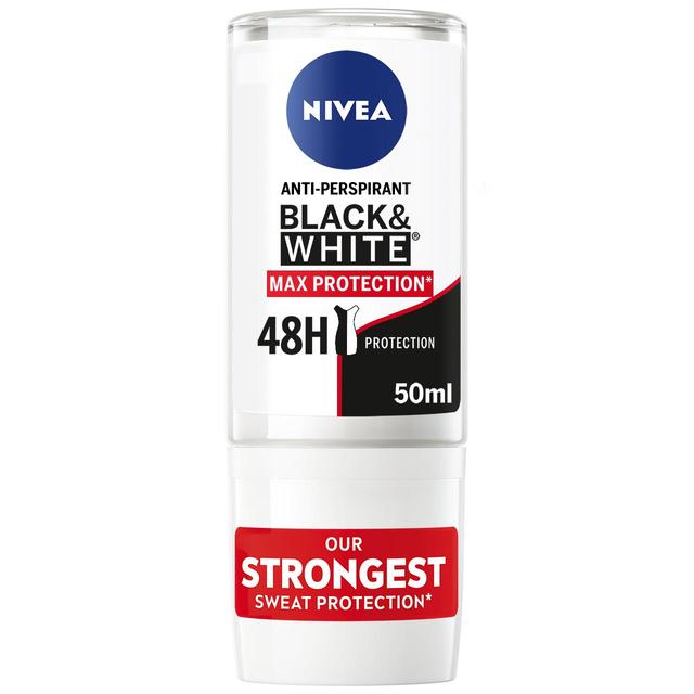 Nivea Black & White Max Protect Anti-Perspirant Deodorant Roll-On, 50ml