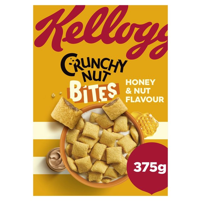 Kellogg’s Crunchy Nut Bites Honey & Nut Flavour Breakfast Cereal, 375g