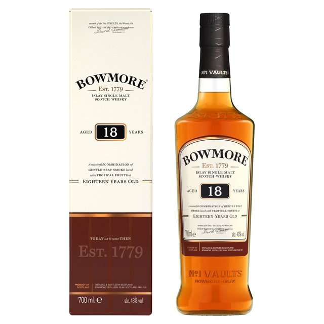 Bowmore 18 Year Old Single Malt Scotch Whisky, 70cl