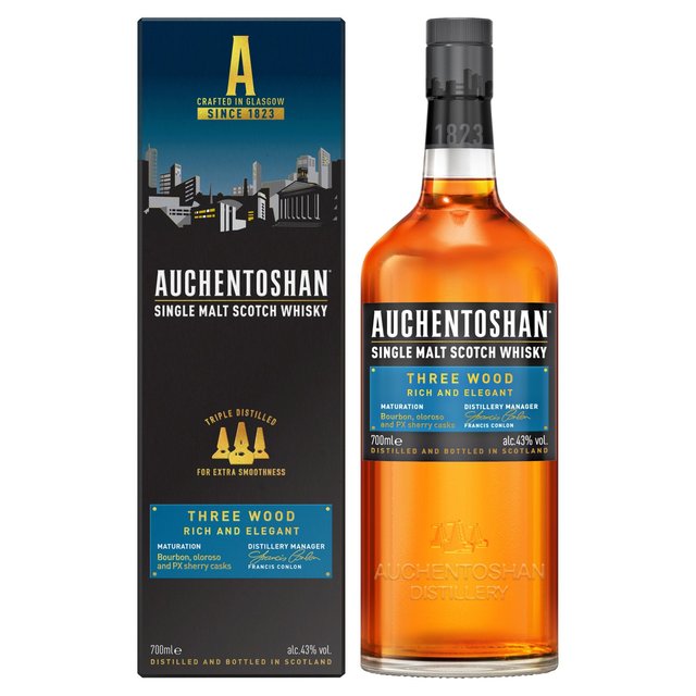 Auchentoshan Three Wood Single Malt Scotch Whisky, 70cl