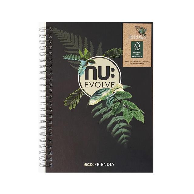 Nuco Nu Evolve A5 Recycled Wiro Notebook, 120 pgs