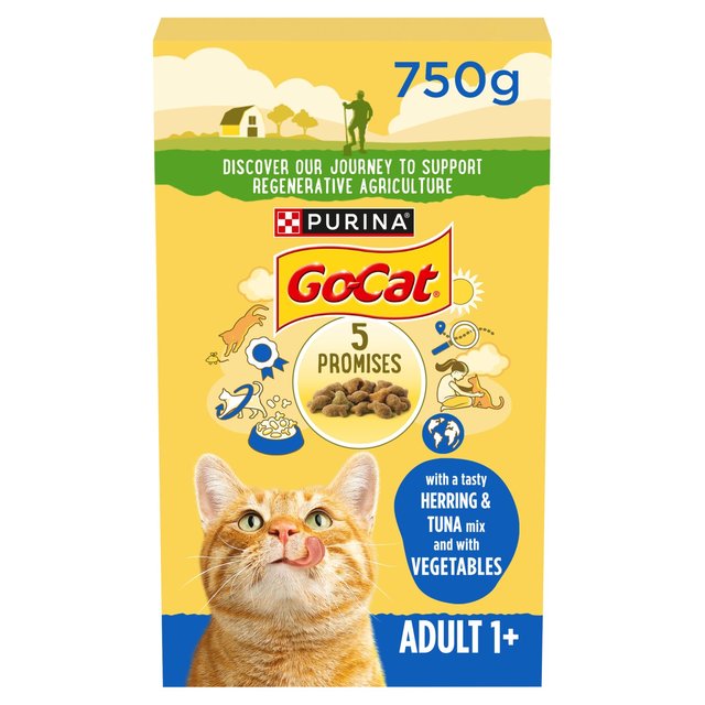 Go-Cat Tuna, Herring & Veg Dry Cat Food, 750g