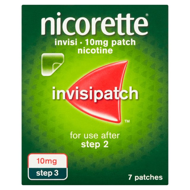 Nicorette InvisiPatch Step 3, 10 mg, 7 Patches, Stop Smoking Aid, 7 Per Pack