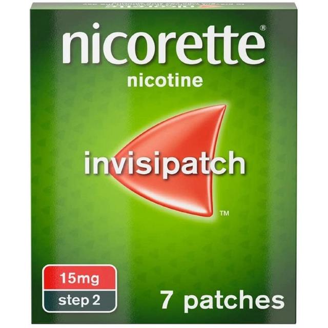 Nicorette Invisi Patch Step 2, 15 mg, 7 Patches, Stop Smoking Aid, 7 Per Pack