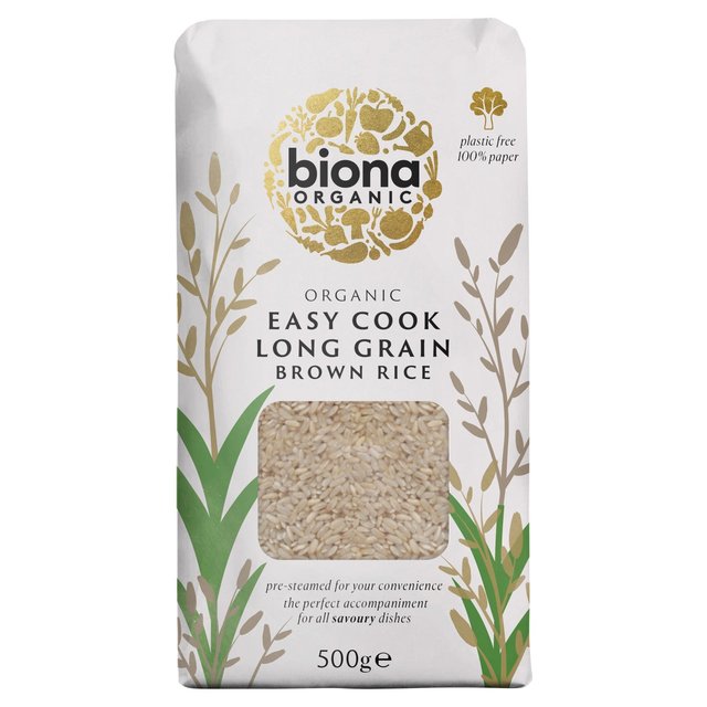 Biona Organic Easy Cook Brown Rice, 500g