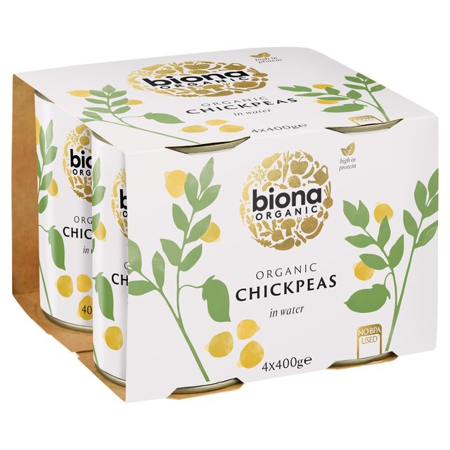 Biona Organic Chick Peas, 4 x 400g