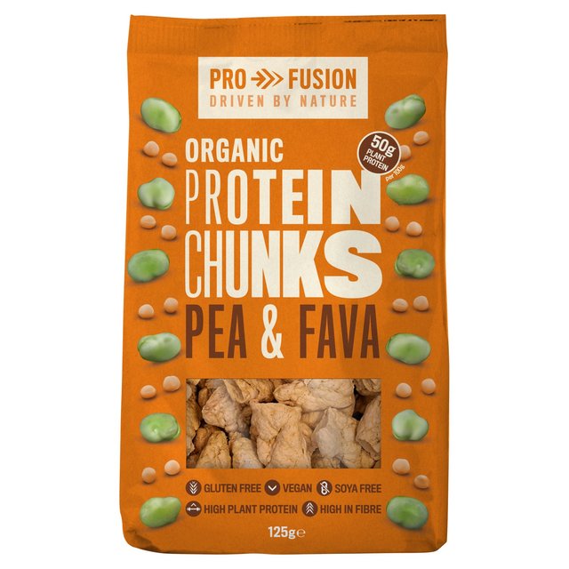 Profusion Organic Pea & Fava Protein Chunks, 125g