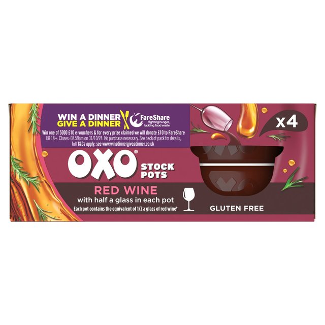 Oxo Stock Pots Red Wine 4 X 20G - Tesco Groceries