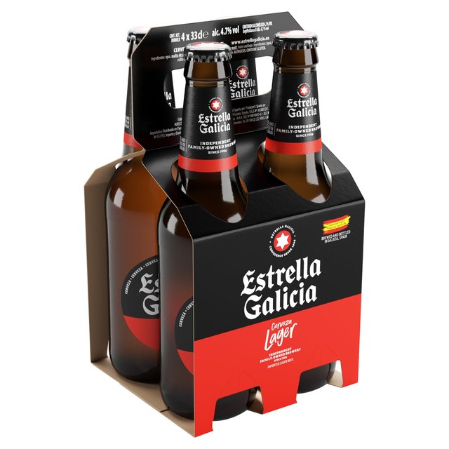 Estrella Galicia Premium Lager, 4 x 330ml