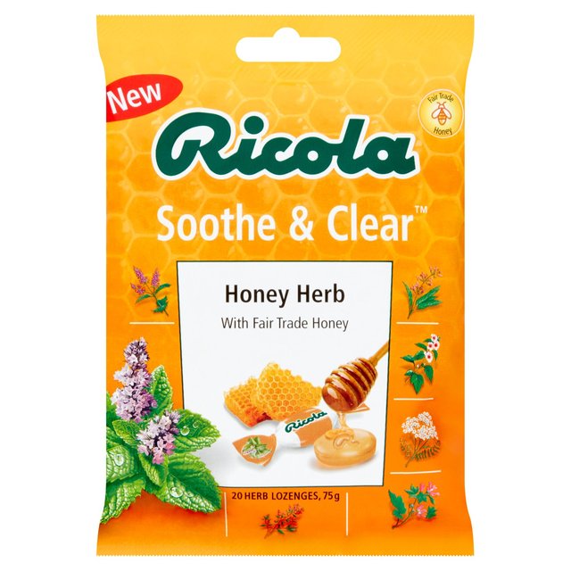 Ricola Soothe & Clear Honey Herb Lozenges, 75g