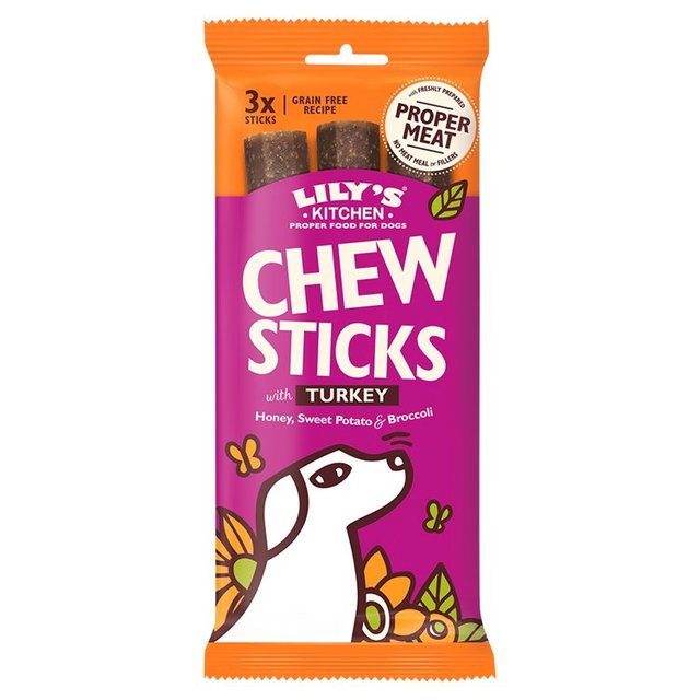 Lily’s Kitchen Chew Sticks With Turkey for Dogs, 120g