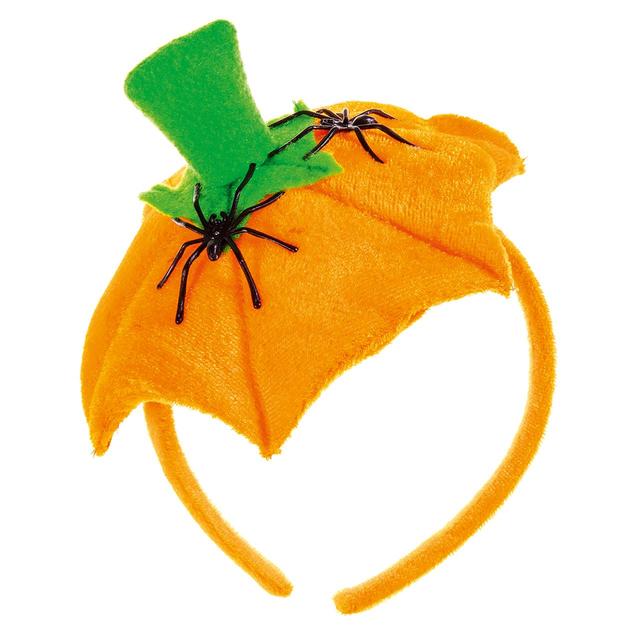Premier Decorations Halloween Plush Pumpkin With Spider Headband