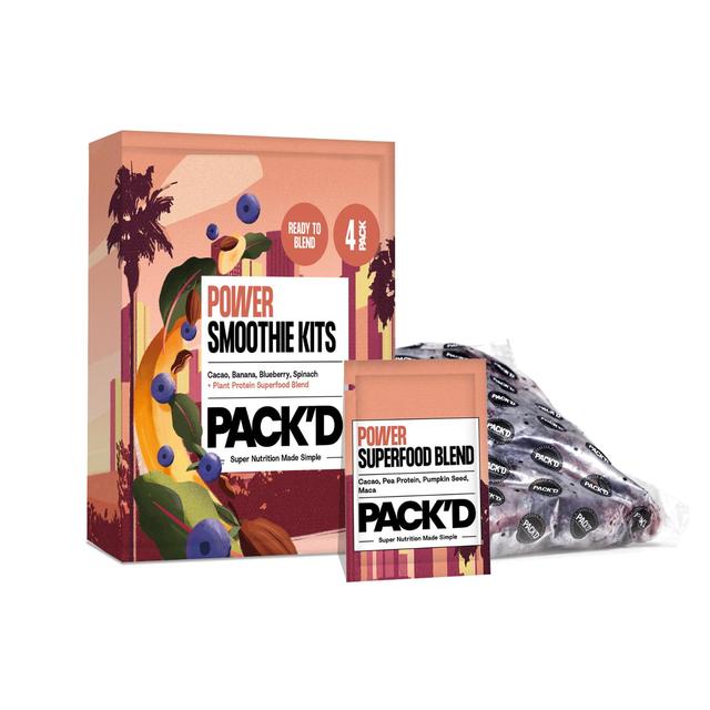 PACK’D Power Protein Smoothie Kits, 4 x 120g
