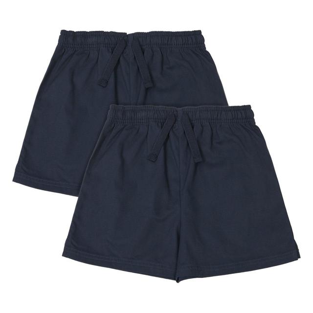 M & S Pure Cotton School Shorts, 10-11 Years, Navy