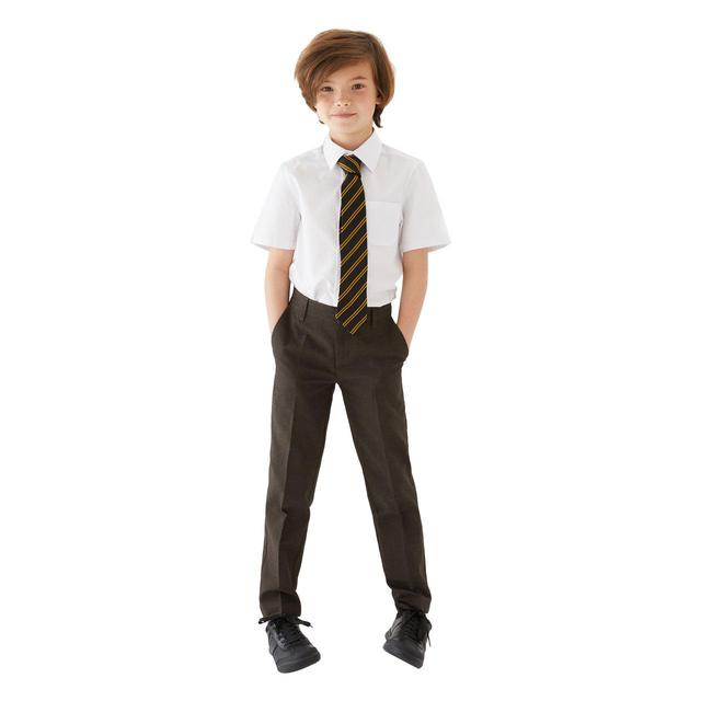 M&S Boys 2pk Charcoal Skinny Leg School Trousers, 4-14 Years | Ocado