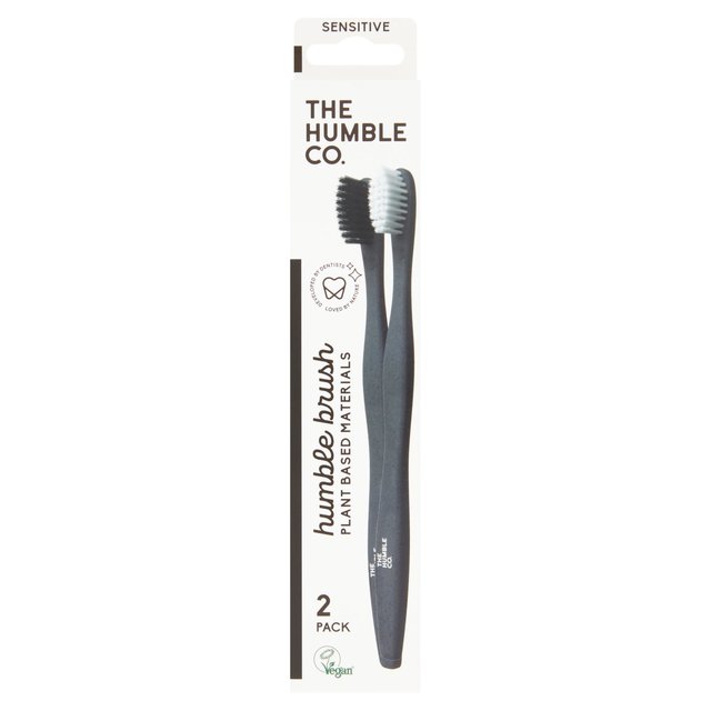 Humble Plant Based Toothbrushes, Mixed Colours, 2 Per Pack