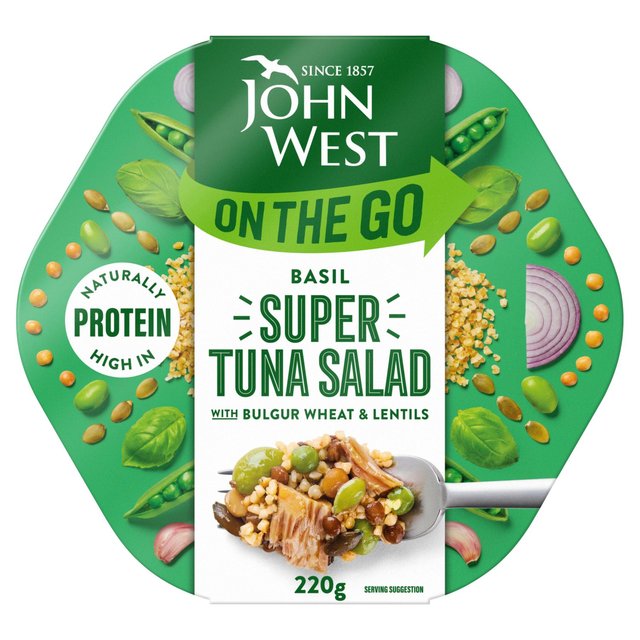 John West On The Go Basil Super Tuna Salad, 220g