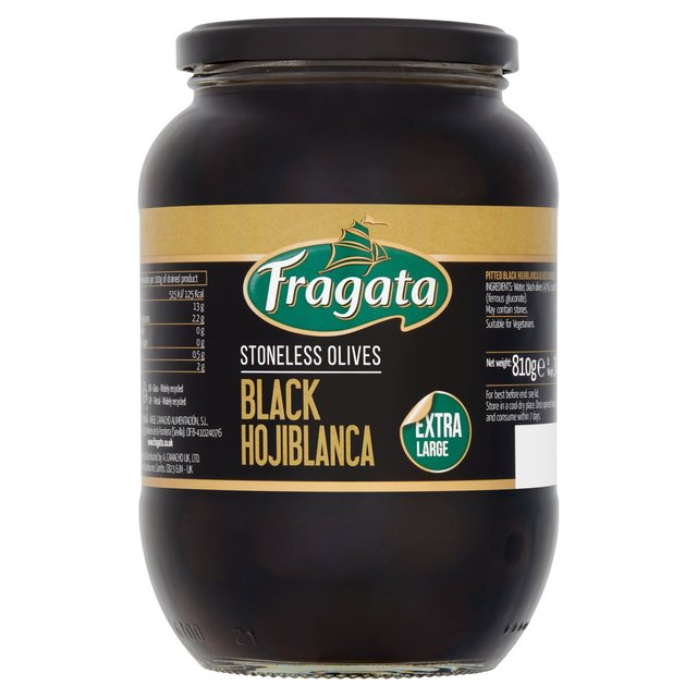 Fragata Stoneless Black Olives, 810g