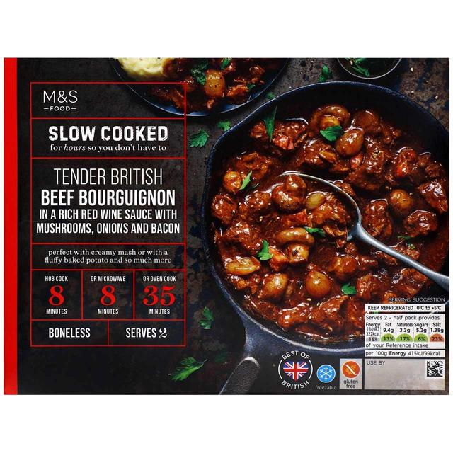 M & S Slow Cooked Beef Bourguignon, 650g