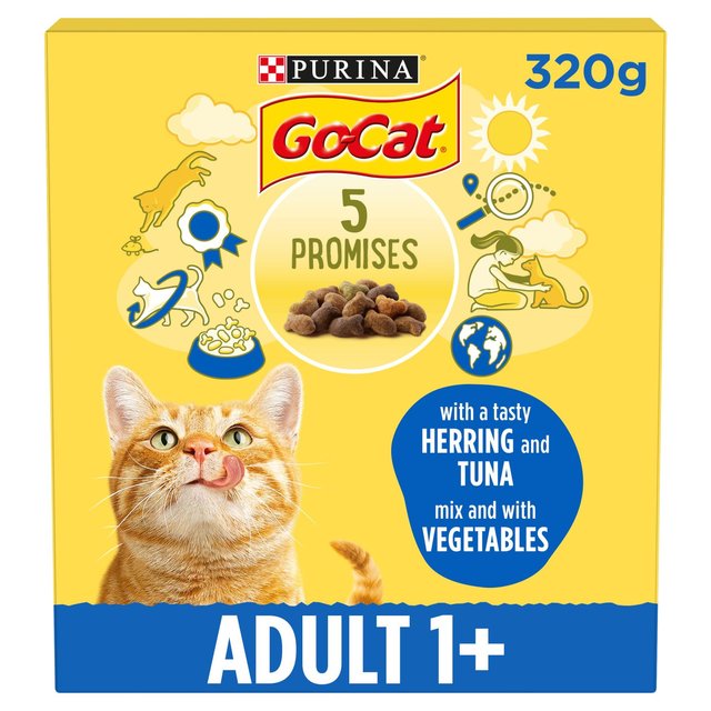 Go-Cat Tuna, Herring & Veg Dry Cat Food, 320g