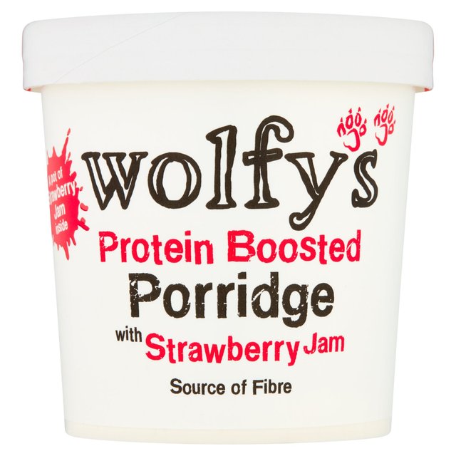 Wolfys Protein Boosted Porridge With Strawberry Jam, 91g