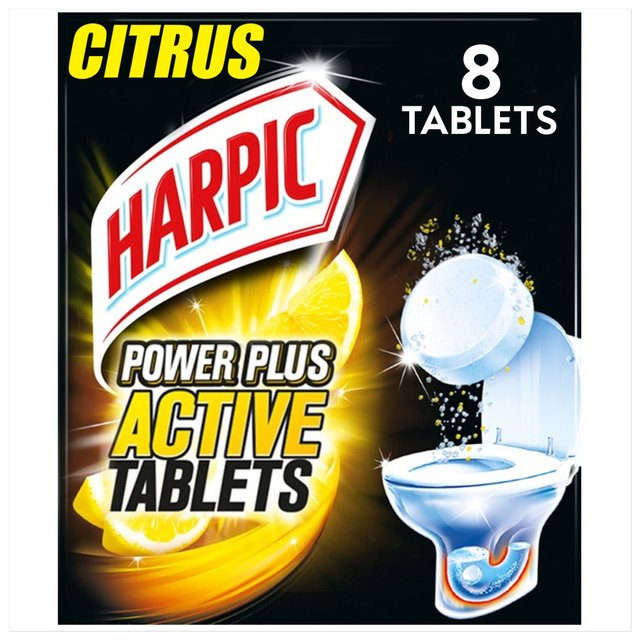 Harpic PowerPlus Citrus Tablets, 8 x 25g