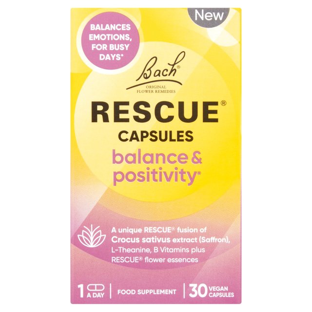 Rescue Remedy, One Size, Remedy, Balance & Positivity Capsules, 30 Per Pack