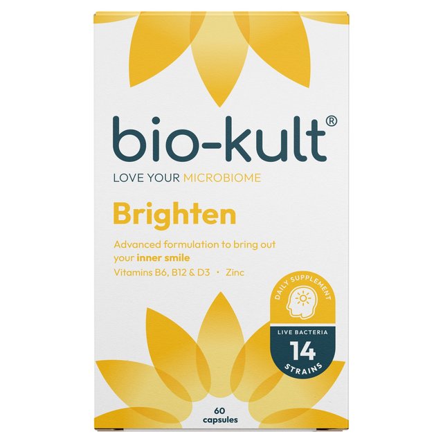 Bio-Kult Probiotics Brighten Gut Supplement With Vitamin D Capsules, 60 per Pack
