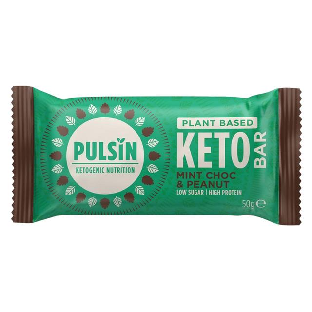 Pulsin Choc Mint & Peanut Vegan Keto Bar, 50g