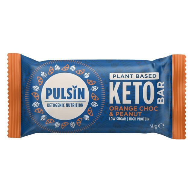 Pulsin Orange Choc & Peanut Vegan Keto Bar, 50g