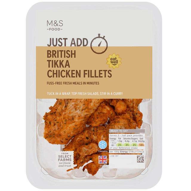 M & S Tikka Chicken Fillets, 165g
