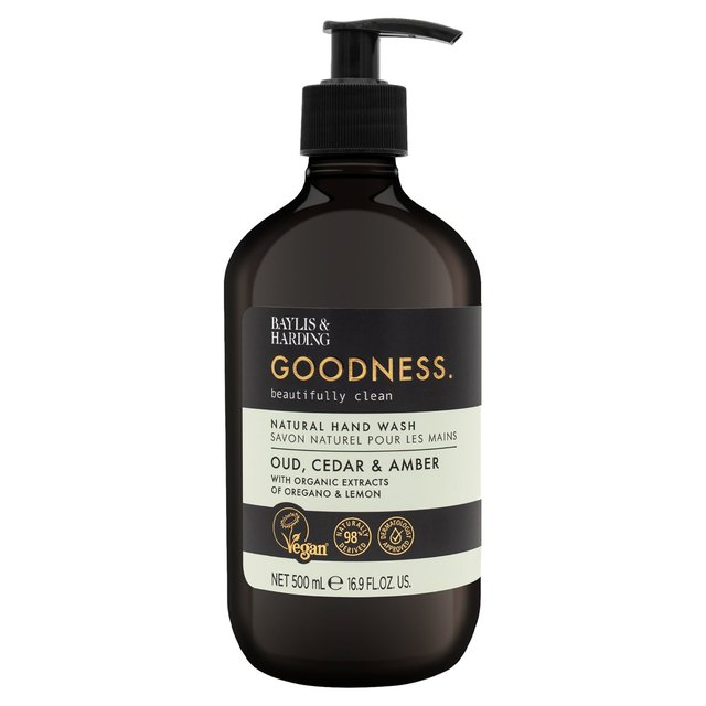 Baylis & Harding Goodness Oud, Cedar & Amber Hand Wash, 500ml